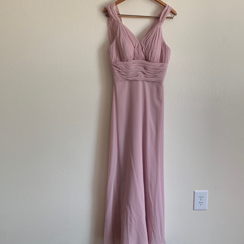 B2 by Jasmine Ankle-Length Bridesmaid/Formal Dress Blushing Pink SZ 8